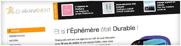 Création Agence DnD pour Chaikana Event