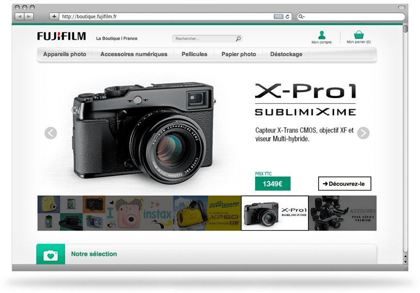 Création DND Site E-Commerce Fujifilm