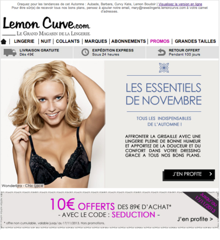 Newsletter Lemon Curve