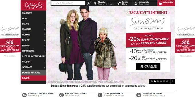 Site E-Commerce Galeries Lafayette