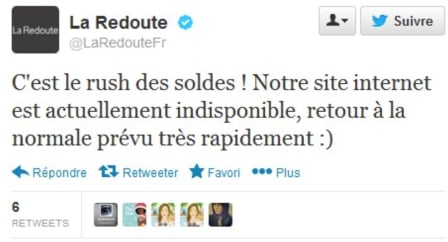 Tweet Marketplace La Redoute