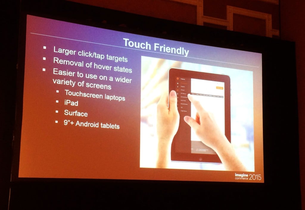 Magento 2 : le back Office compatible mobile / tablette et sera ‘Touch Friendly’