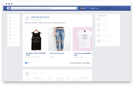 Facebook Nosto recommandations personnalisées