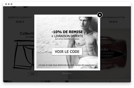 Nosto personnalisation expérience client pop up