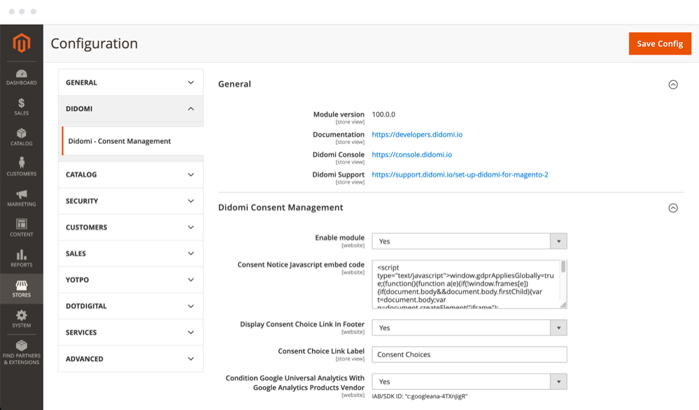 Image desktop du projet Didomi x Magento Consent Management